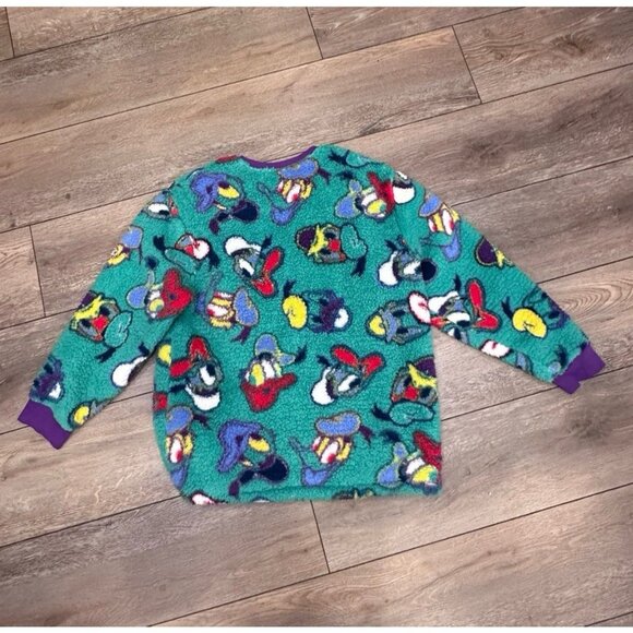 Donald Duck Sherpa Fleece Sweater Disney parks Disneyland - Picture 1 of 4